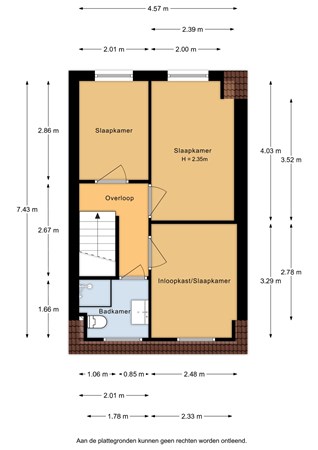 Floorplan - Eendrachtstraat 58, 1502 TL Zaandam